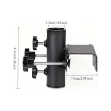 Chuangyinshop Siyah Ağır Hizmet Açık Hava Şemsiye Kelepçesi - Aletsiz Kurulum, Ayarlanabilir Yükseklik Siyah