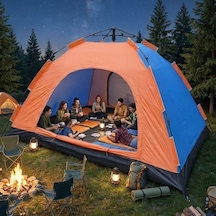 10 Kişilik Otomatik Kurulum Kamp Çadırı Outdoor , Suya Dayanıkl Çok Renkli