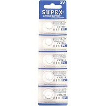 Supex Cr1216 3v Lityum Düğme Pil - 5'li Kart