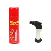 Pürmüz Alev Çakmak 1300 °C-Turbo Torch Doldurulabilir Gaz Çakmak Beyaz