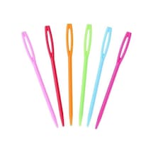 6 Adet Plastik Yün Iğnesi 9cm