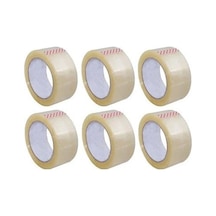 6 Adet Şeffaf Akrilik Koli Bandı - Genişlik 45 Mm, Uzunluk 100 Metre