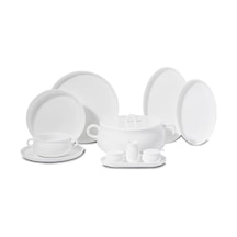 Korkmaz A8549 Aşiyan Collection 58 Parça Yuvarlak Yemek Takımı
