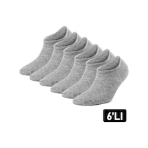 Just Inner Erkek 6 Lı Bambu Çorap Sneaker Dikişsiz Rahatlık Hissi 11300 Gri
