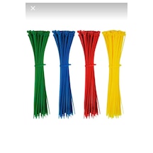 Kupa Plastik Renkli Cırt Kelepçe 3,6x15cm - 25'er Ad: Sarı-yeşil-kırmızı-mavi 150 MM