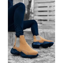 Bpm BA0444 Bağcıksız Rahat Yüksek Taban Camel Erkek Spor Yarım Bilek Bot