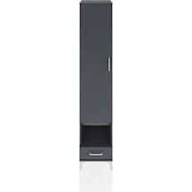 Hyperion Dolap 4 Raflı Tek Çekmeceli Tek Askılı 44x44x221 Antrasit-antrasit Antrasit Hyperion Dolap 4 Raflı Tek Çekmeceli Tek Askılı 44x44x221 Antrasit-antrasit Antrasit