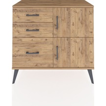 Hyperion Şifonyer Tek Raflı 3 Çekmeceli 2 Kapaklı 88x44x80 Çam-çam Çam