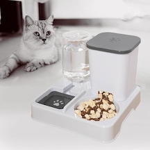 Monozone 2in1 Otomatik Evcil Hayvan Mama Su Kabı Kedi Ve Köpek Mama Su Sebili 750g Mama 1l Su