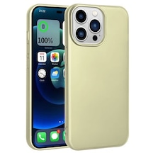 Apple Uyumlu iPhone 14 Pro Max Kılıf Esnek Yapılı İnce Slim Silikon Kapak Ryc/premier Gold
