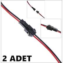 2 Adet - 2 Pin Kablolu Konnektör Takım Jst Sm 2 Pin Kablolu Soket Konnektor Takım Ic-261j-2
