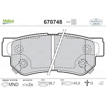 Valeo 670748 Arka Fren Balatasi 4841321a10 4841321a20 4841321b10