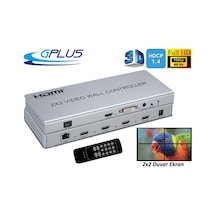 Gplus Fhdvw242 2x2 Video Wall Controller Duvar Ekran Genişletici Switch