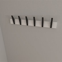 Hepsi3boyutlu Modern Duvar & Kapı Kanca Askılık - 6 Adet Siyah Kanca Askılık - Model No : 4 Siyah