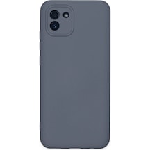 Samsung Galaxy A03 Kılıf Nano İçi Kadife Silikon - Gri