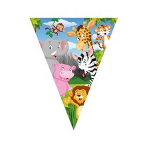 Benim Marifetlerim - Sevimli Hayvanlar Safari Bayrak Flama Seti 11 Adet 320 Cm