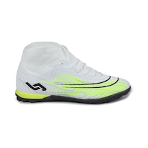 Jump 29677 Çoraplı Beyaz - Neon Yeşil Halı Saha Krampon Futbol Ayakkabısı