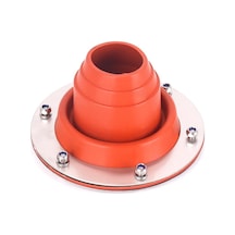 Çadır İçin Soba Jakı Kiti Esnek Çatı Silikon Metal Çatı Borusu Yanıp Sönen Yüksek Sıcaklık Kırmızı