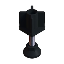 Cateksss 40x40 Mm Plastik Rotil Ayak M12 - Profil Ayağı Tezgah Ayarlı Ayak Siyah