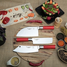 Lazbisa Mutfak Bıçak Seti Et Sebze Meyve Şef Bıçağı 3 Lü Set