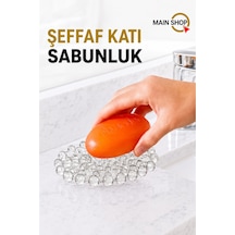 Mainshop Şeffaf Sabun Kurutucu Katı Sabunluk 1 Adet M-104
