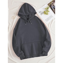 Unisex Füme Oversize Sweatshirt Gri