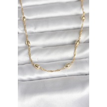 Mey İthalat Cm 14k Gold Renk Burgu Zincirli Damla Topçuk Model 45 Cm Kadın Kolye - Özel Seri Meyeb6981e31fde42de9a8c038585 altın