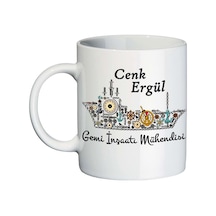 Gemi Inşaatı Mühendisine Hediye Isimli Kupa Bardak