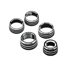 Xiaaokeji Toyota Camry 2018 Xv70 İçin 5 Adet Araba Orta Konsol Düğmeleri Siyah