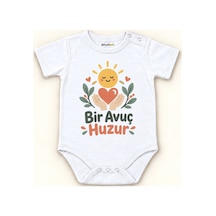 Babylimon Bir Avuç Huzur Beyaz Kısa Kollu Çıtçıtlı Bebek Zıbını Beyaz - Bir Avuç Huzur - 928161971 Beyaz - Bir Avuç Huzur