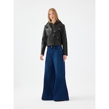Super Palazzo Regular Fit Kadın Pantolon Denim