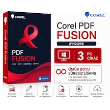 Corel Pdf Fusion Windows - 3 Pc Ömür Boyu Süresiz Dijital Kod
