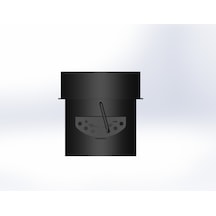 Ayarlanabilir Klapeli Baca Redüksiyon / Boy:16 Cm, Çap: 13 15 Cm / Mat Siyah Boyalı / Baba's Stove