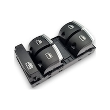 Audi A3 2004-2008 Sol Ön Kapı Dörtlü Cam Düğmesi Krom 4F0959851H
