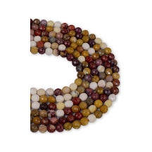 6 Mm Faset Monkay Jasper Taşı Dizi Bronz - Yeşil