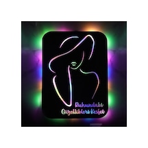 Led Işıklı Kişiselleştirilebilir Kadın Temalı Tablo Fragile Dekoratif Gece Lambası Çok Renkli - 737247434 Çok Renkli