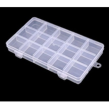 Organizer Malzeme Kutusu 15 Bölmeli Şeffaf Pbb040-28 36 Setbox 15,5x9,5x1,8mm Şeffaf