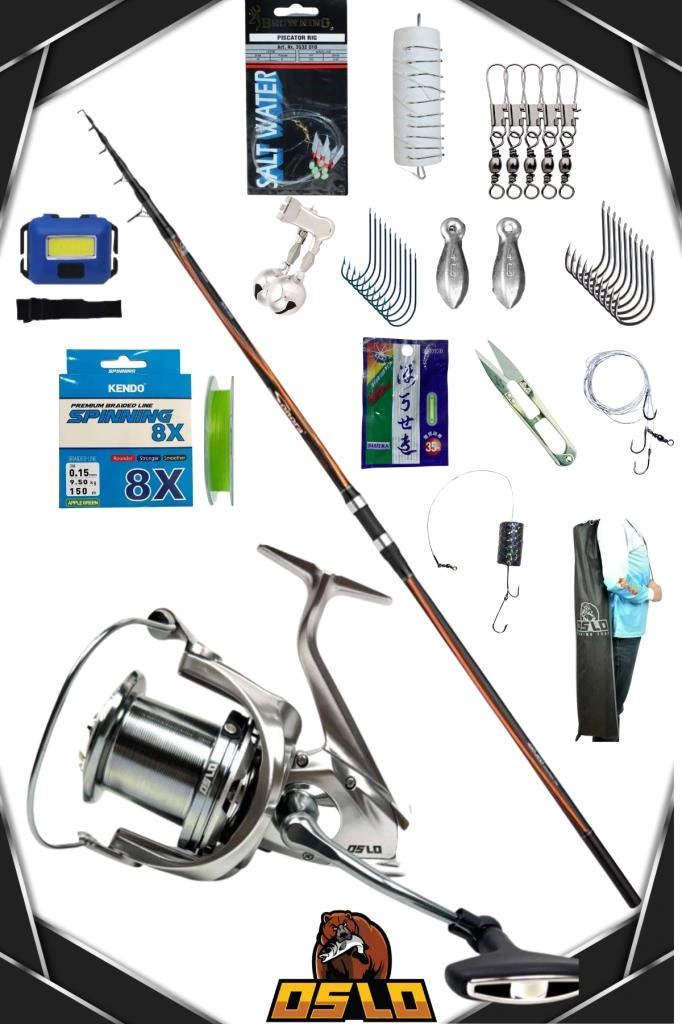 Oslo Surf Max 10000 Shimano Sonora Ax 420cm 200gr Profesyonel Surf Olta Seti Standart