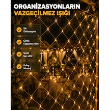 Led Ağ Işık Dekoratif File Aydınlatma Balkon Oda Ve Bahçe Süsleme Yeni Nesil - Lisinya Sarı