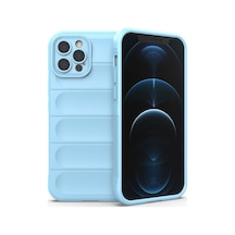 Apple iPhone Uyumlu 12 Pro Kılıf Optimum Silikon - Sky Blue Bz8683140485801