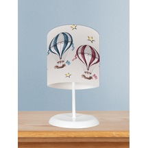 Mekta Home Bebek Ve Çocuk Odası Uçan Balon Ve Yıldızlar Desenli Abajur