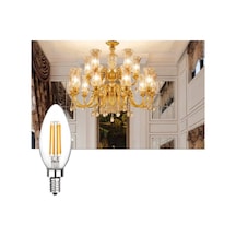 10 Adet Ct-4066 Led Buji Ampul, 4 W Gün Işığı E14 Duy