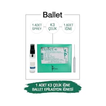 Ballet K3 Gümüş Epilasyon İğnesi Çelik İğne 1 Adet