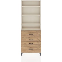 Arges Dolap 4 Raflı 4 Çekmeceli 88x30x243 Aytaşı-çam Aytaşı