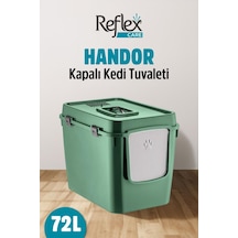 Reflex Care Handor Kapalı Kedi Tuvaleti Yeşil 57,5 X 43,5 X 39 Cm