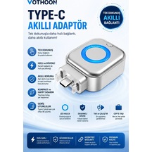 Akım Korumalı Type-c Akıllı Şarj Ayırıcı Otomatik Şarj Kesici Batarya Koruma Adaptörü Hızlı Şarj Des 1 Adet