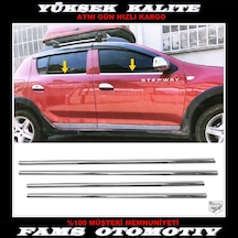 Dacia Sandero Stepway Krom Cam Çıtası Seti 4 Prç. 2012-2020