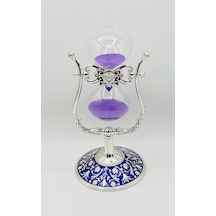 Furkan Vintage Dekoratif Metal Kum Saati 30 Dakika Mor