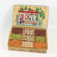 Lokum Atölyesi Sultan Baklava Şekilli Antep Fıstıklı Lotuslu Çikolatalı Lokum 600 G