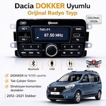 Dacia Dokker Uyumlu  Radyo Teyp Cd Siz Yeni Versiyon Beyaz Ekranlı 280218771r